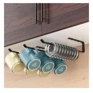 Under Cabinet Mug Holder by Amazer BLACK FINISH New In Box!!